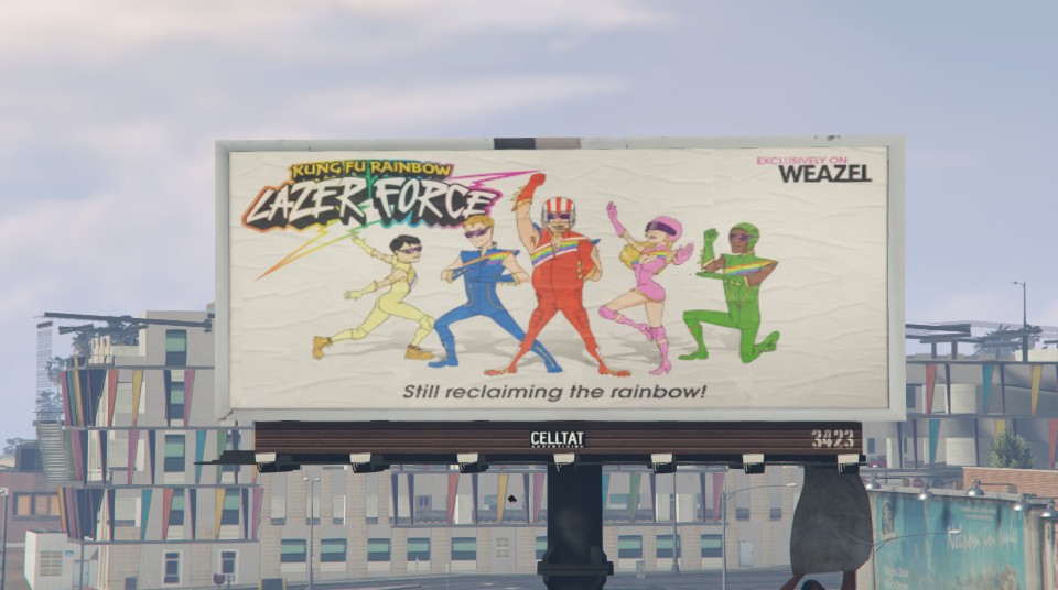 Kung Fu Rainbow Lazer Force billboard