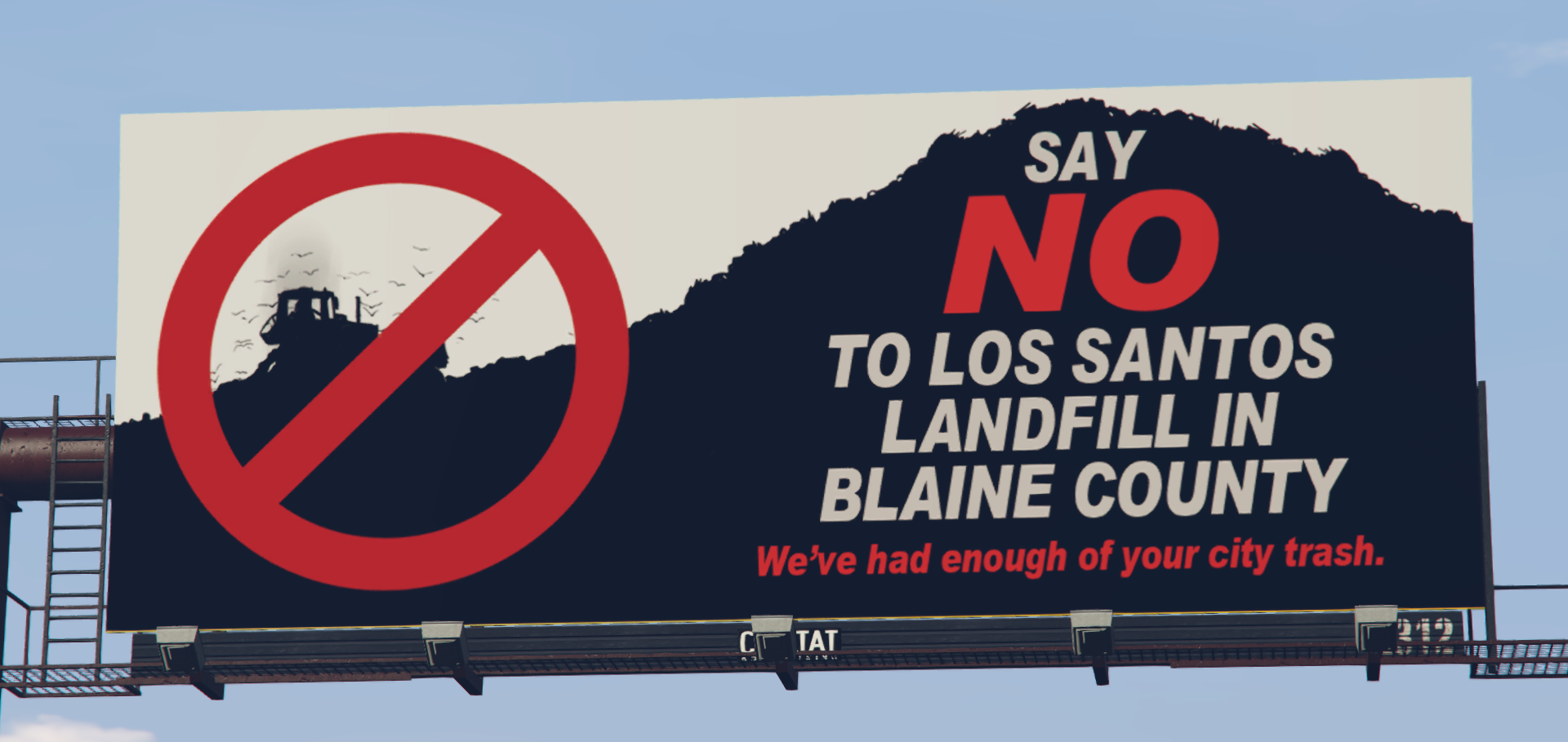 Landfill in Blaine County billboard